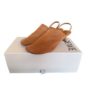 Loewe Tan Petal 45mm Mesh Slingback Mules Size EU 39/US 9 NWT